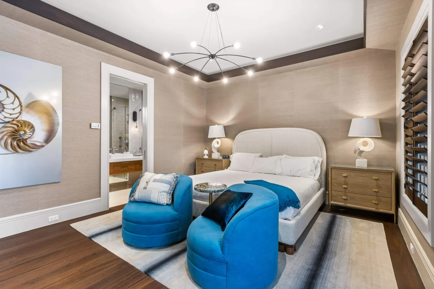 Luxury bedroom renovation at a home in Park Shore, Naples, FL