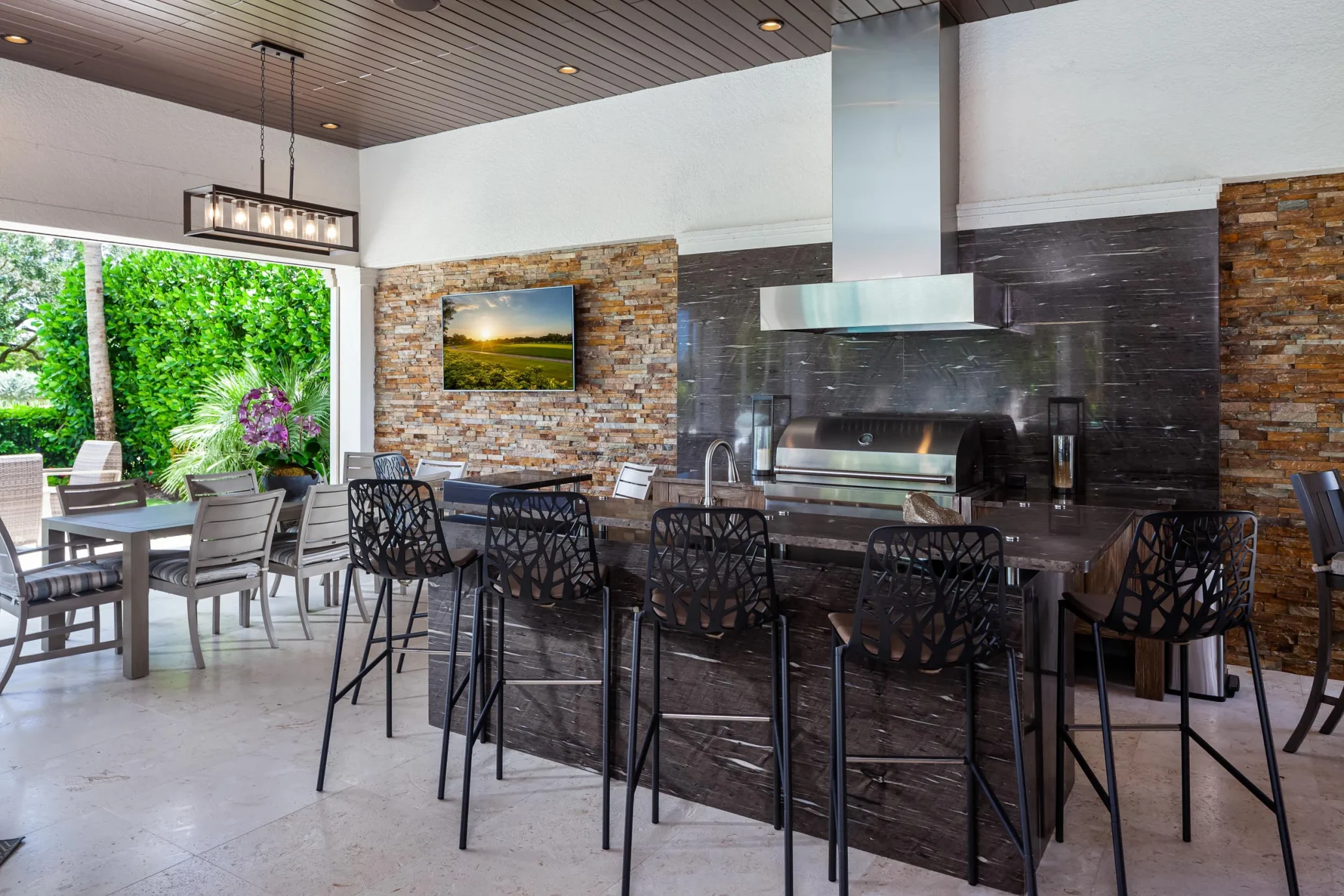 High end outdoor kitchen in Naples, FL